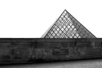 Fotografía Louvre en Blanco y Negro