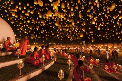 Festival de lámparas en Tailandia